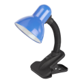 Светильник ЭРА N-102-E27-40W-BU 40Вт настольный на прищепке, цоколь E27, IP20, тип лампы - КЛЛ, ЛН, LED, цвет - синий